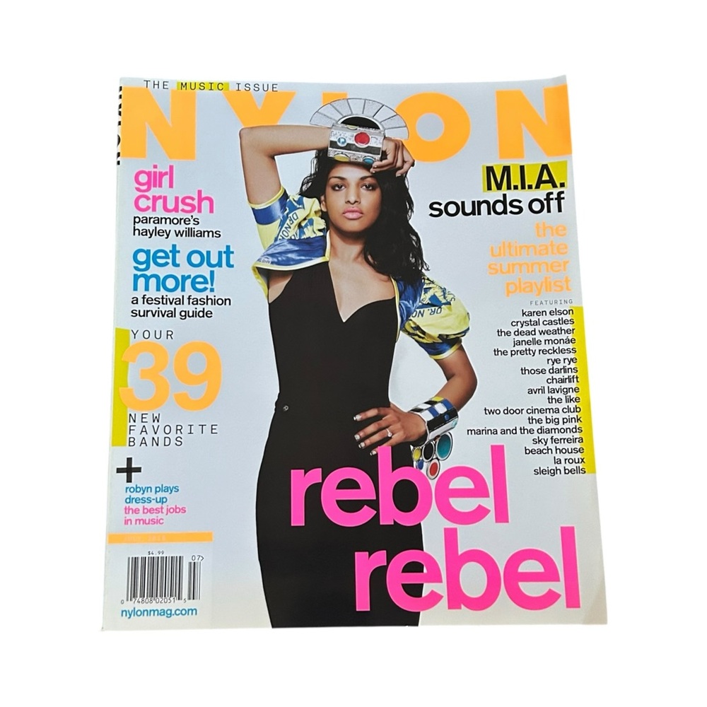 Nylon Magazine July 2010 The Music Issue Indie Fashion Pop Culture M.I.A. Cover